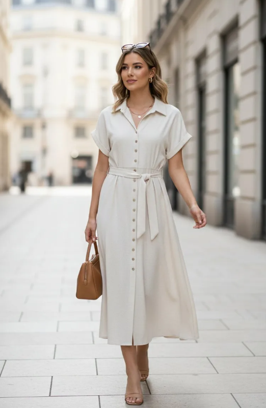 Elegante overhemdjurk