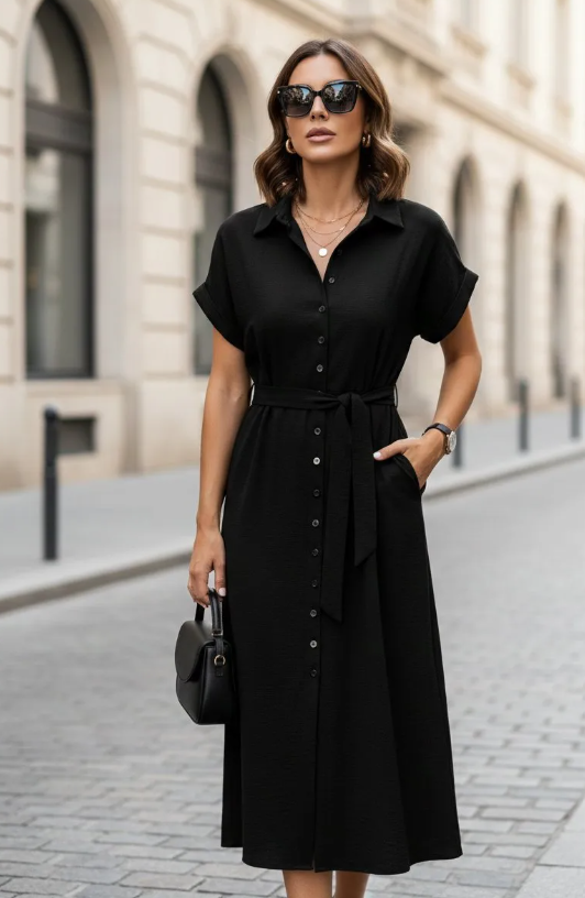 Elegante overhemdjurk